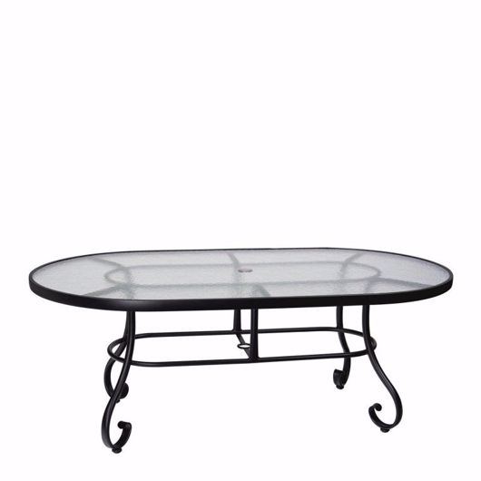 Picture of ST TROPEZ 74" OVAL TABLE OBSCURE GLASS
