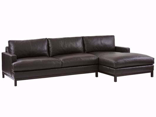 Picture of Horizon Leather Sectional- Dark Brown