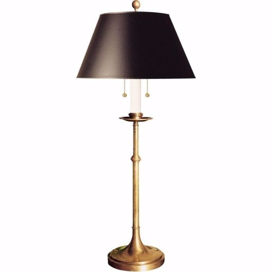 Picture of Dorchester Club Table Lamp - Antique Burnished Brass & Black Shade