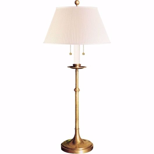Picture of Dorchester Club Table Lamp - Antique Burnished Brass & Silk Shade