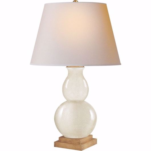 Picture of Gourd Table Lamp--Small - Tea Stain Crackle