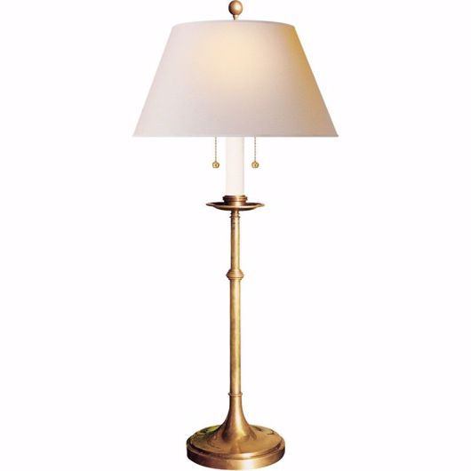 Picture of Dorchester Club Table Lamp - Antique Burnished Brass & Natural Paper Shade