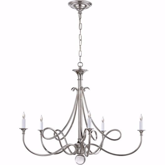 Picture of Double Twist Chandelier - Polished Nickel