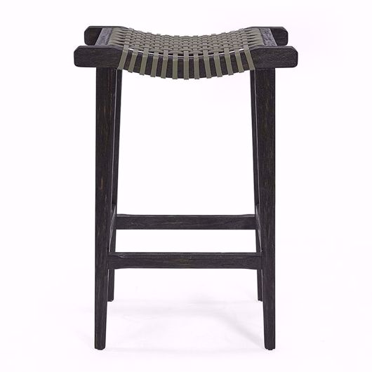 Picture of Chieftain Woven Leather Bar Stool